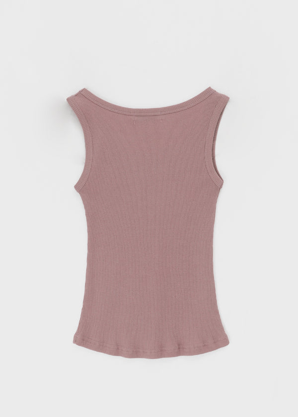 Roomtonut Printed Ribbed Sleeveless Top