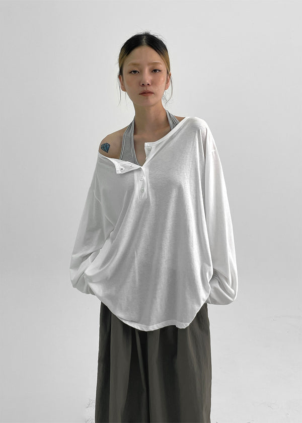 Fraying Banding Balloon Nylon Pants