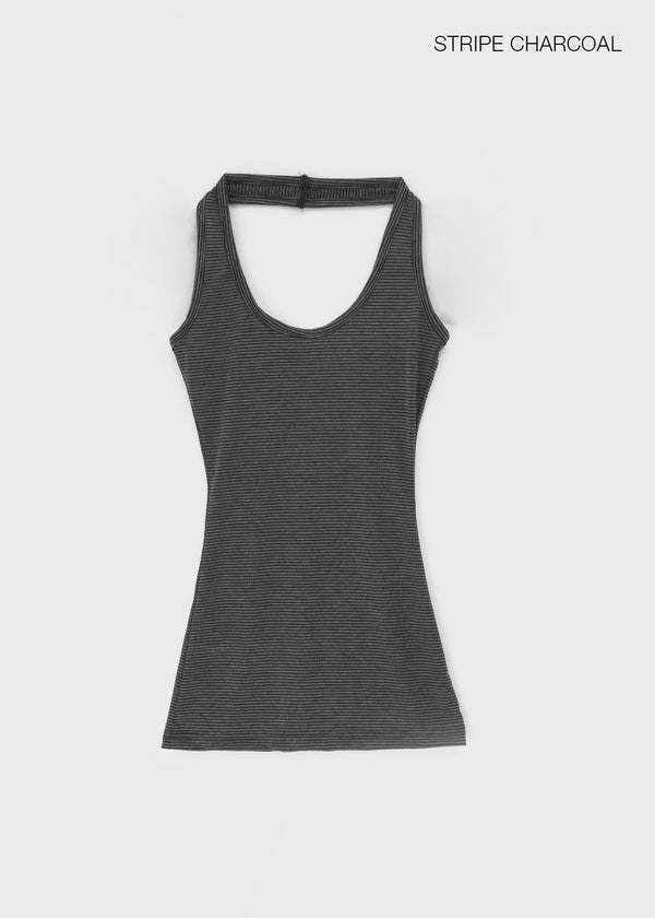 Pollenne Slim Fit Long Halter Sleeveless Top