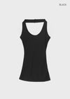 Pollenne Slim Fit Long Halter Sleeveless Top