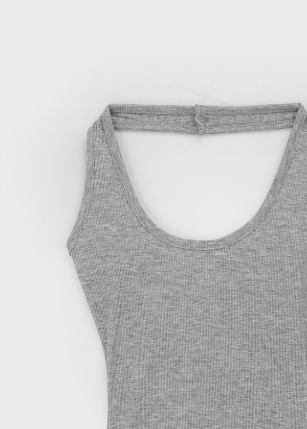 Pollenne Slim Fit Long Halter Sleeveless Top