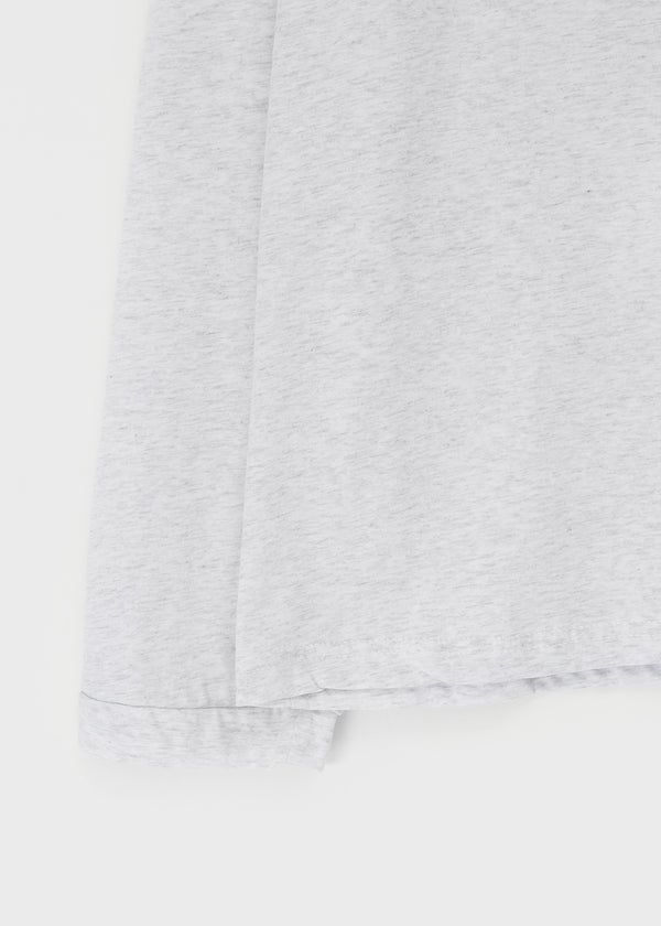 Diamon Loose Fit Henley Neck Long Sleeve Tee