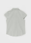 Bammi Embossed Stripe Short Sleeve Shirt