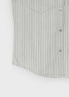 Bammi Embossed Stripe Short Sleeve Shirt