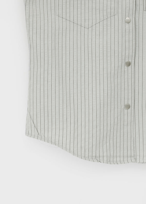 Bammi Embossed Stripe Short Sleeve Shirt