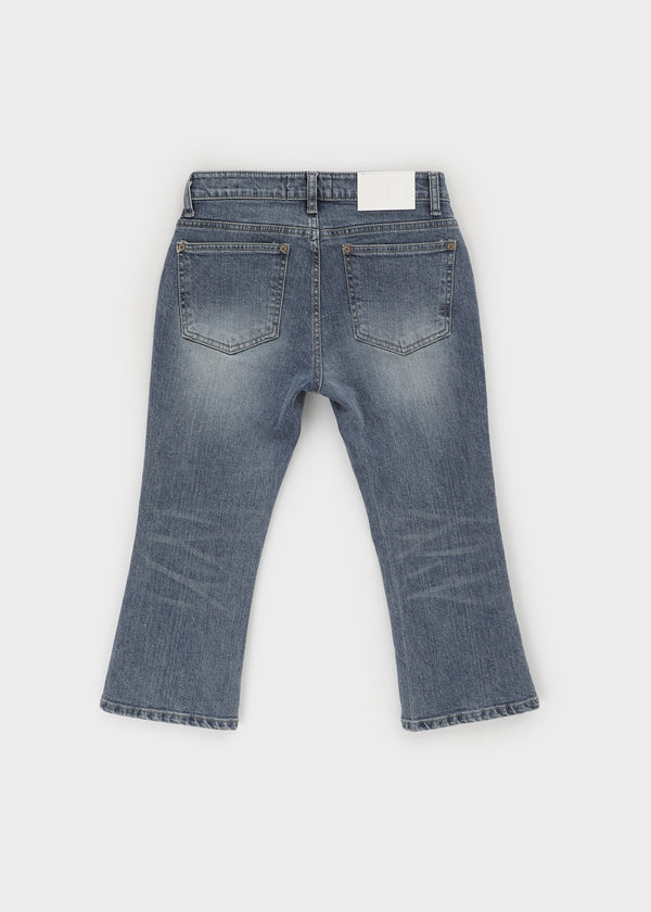 Chongnut Washed Denim Capri Pants