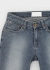 Chongnut Washed Denim Capri Pants