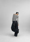 Dinuk Buckle Non-Fade Balloon Summer Denim Pants