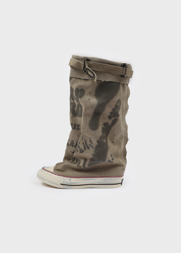 Wanan Vintage Converse Buckle Mid Boots