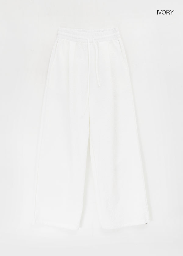 Tingf Seersucker Two-Way Banding Pants