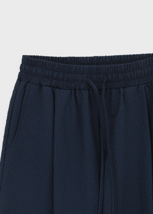 Tingf Seersucker Two-Way Banding Pants