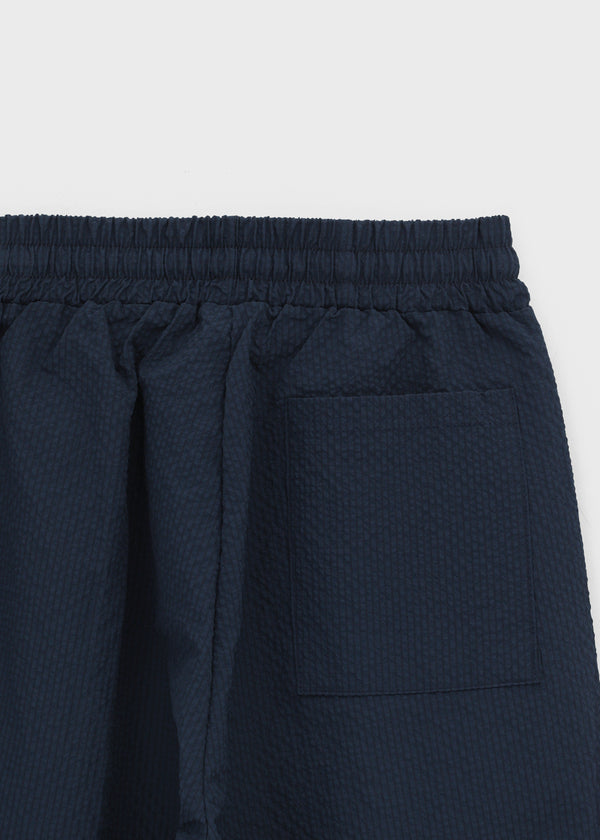 Tingf Seersucker Two-Way Banding Pants