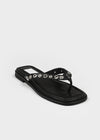 Sinez Studded Leather Thong Sandals
