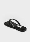Sinez Studded Leather Thong Sandals