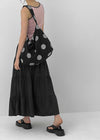 Kyoryong Ribbon Tiered Long Skirt