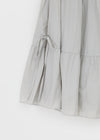 Kyoryong Ribbon Tiered Long Skirt