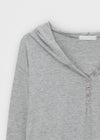 Rentica Summer Henry Neck Hooded Tee