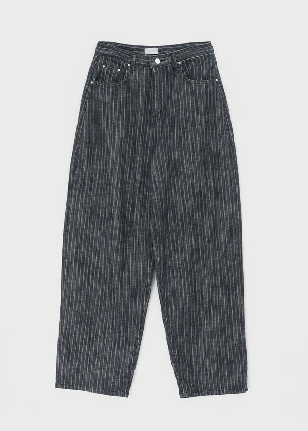 Dinse Stripe Patch Balloon Nonfade Denim Pants