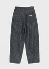 Dinse Stripe Patch Balloon Nonfade Denim Pants