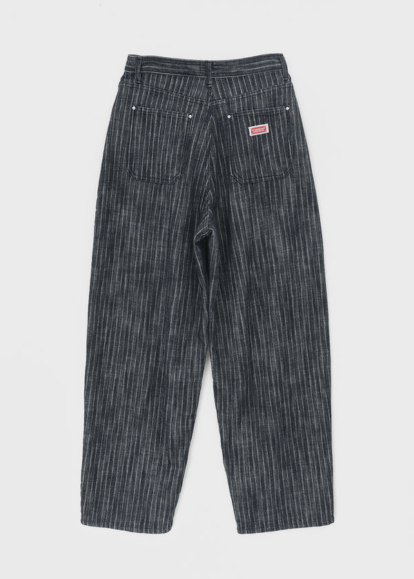 Dinse Stripe Patch Balloon Nonfade Denim Pants