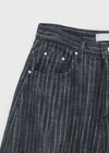 Dinse Stripe Patch Balloon Nonfade Denim Pants