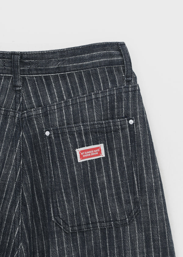 Dinse Stripe Patch Balloon Nonfade Denim Pants