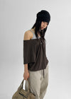 Dexa Stripe Balloon Deep U Neck Tee