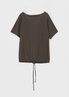 Dexa Stripe Balloon Deep U Neck Tee
