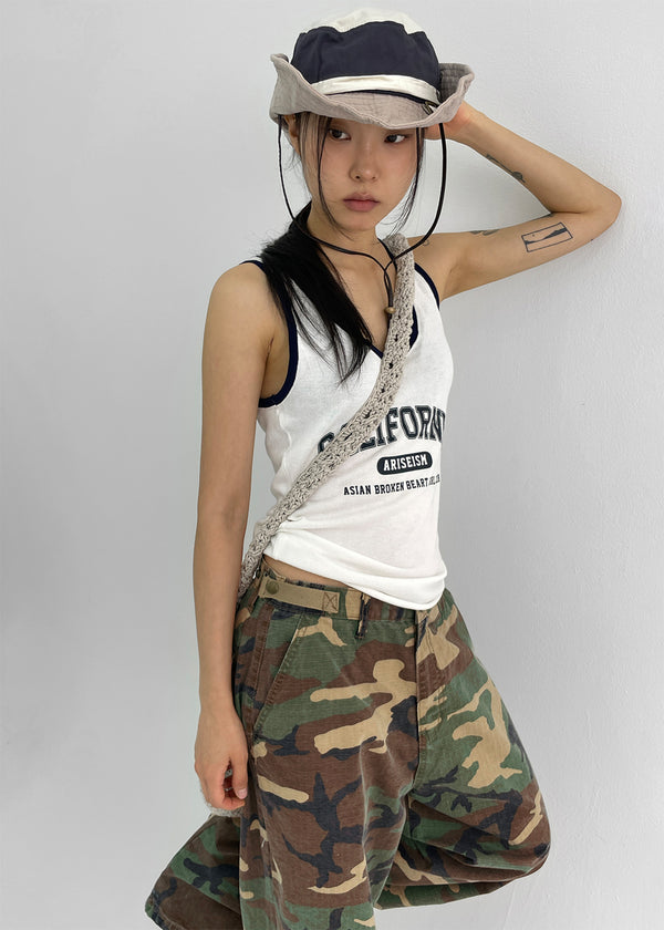 Billo Strap Washed Contrast Bucket Hat