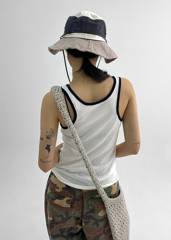 Billo Strap Washed Contrast Bucket Hat