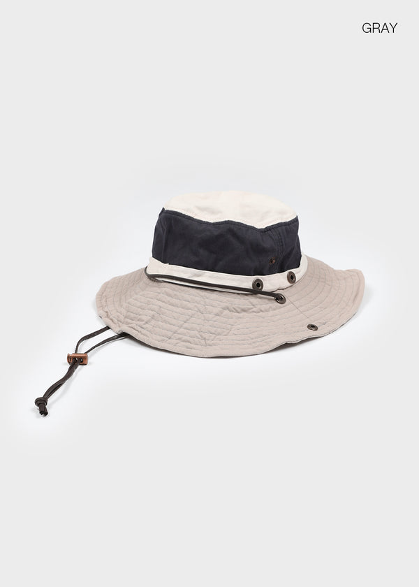 Billo Strap Washed Contrast Bucket Hat