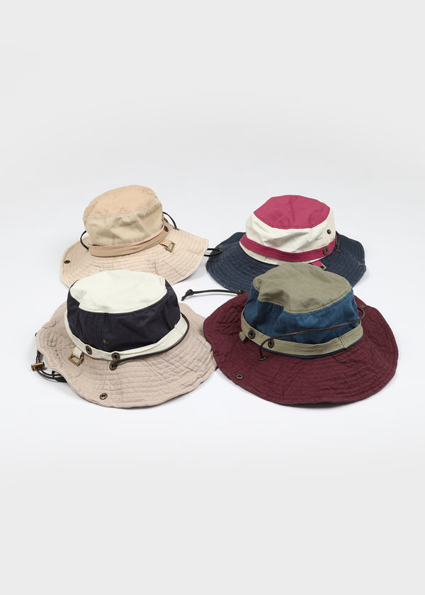 Billo Strap Washed Contrast Bucket Hat