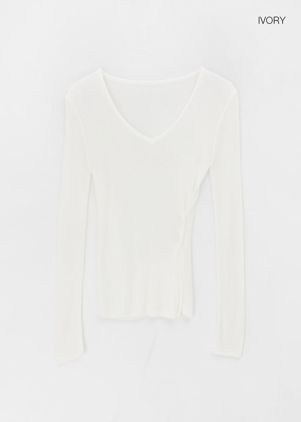 Ringdicky Button Slit Knit