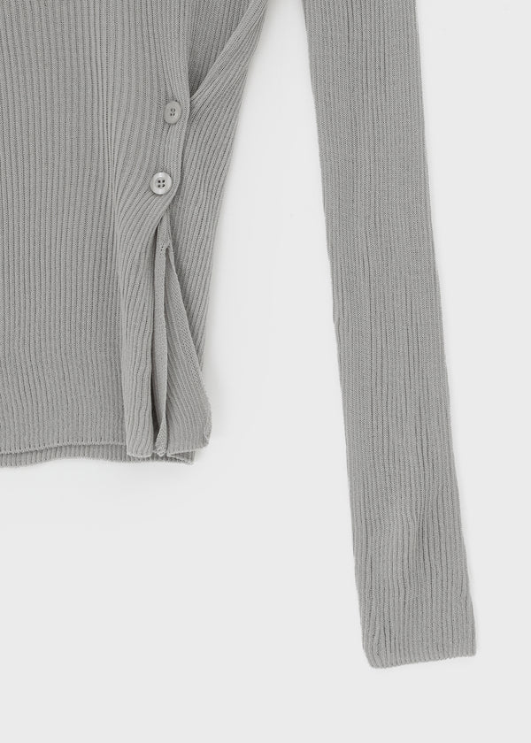 Ringdicky Button Slit Knit