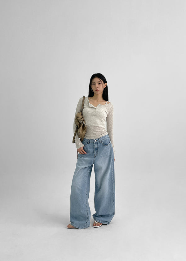 Deliv Henryneck Summer Long Sleeve T-shirt