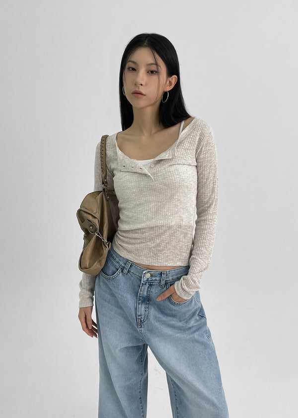 Deliv Henryneck Summer Long Sleeve T-shirt