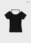 Treon Layered Halter Short Sleeve T-shirt