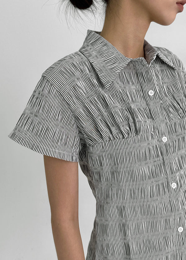 Kinver Wrinkle Stripe Short Sleeve Shirt