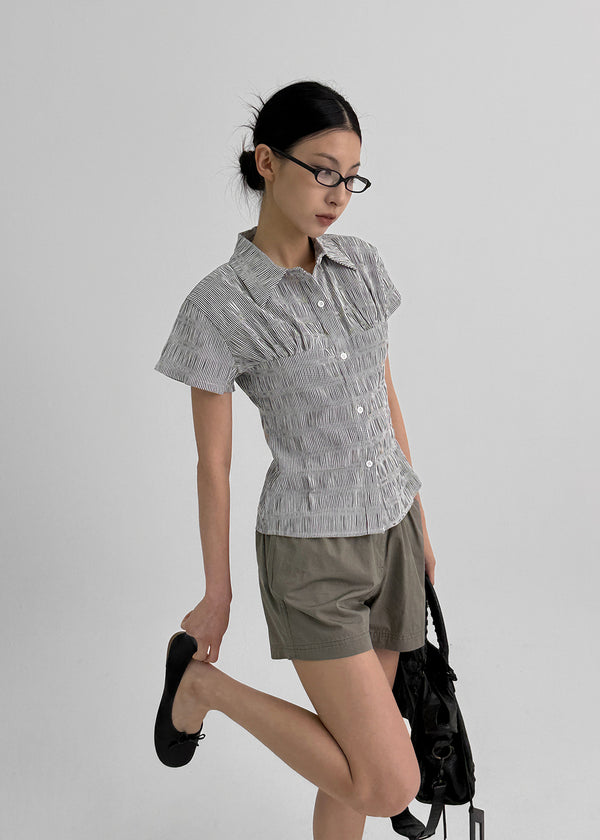 Kinver Wrinkle Stripe Short Sleeve Shirt