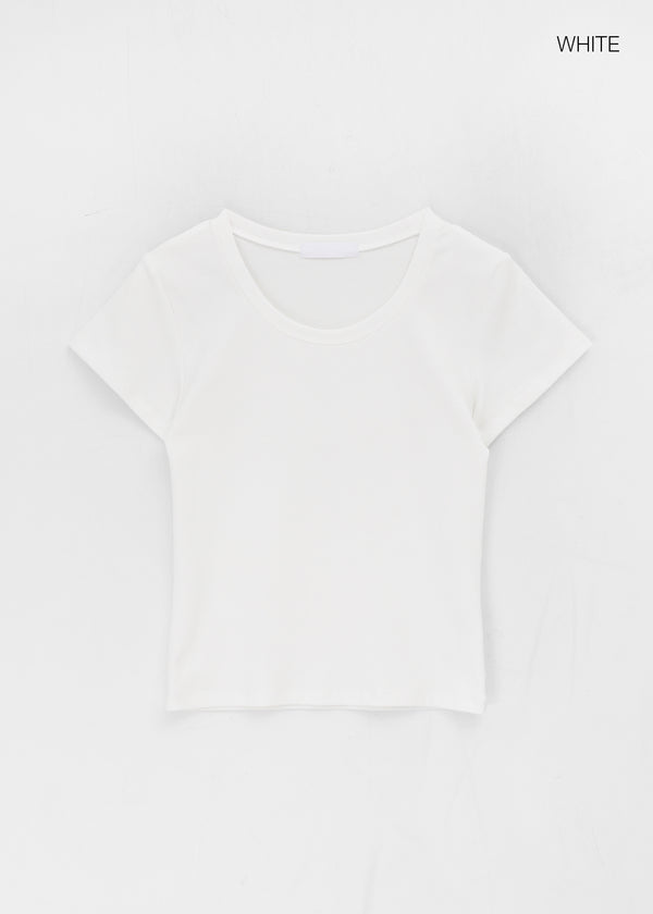 Lilbet Slim Fit U-Neck Short Sleeve Tee