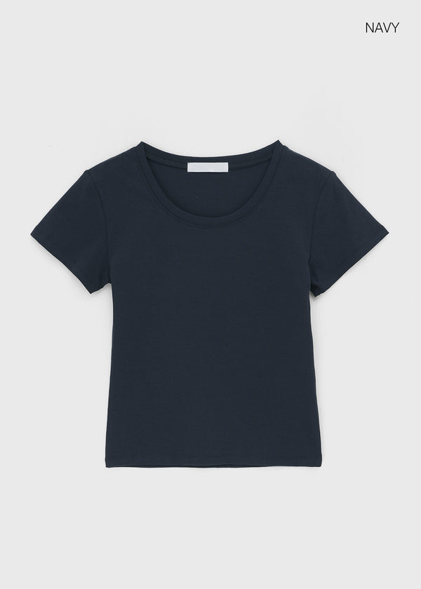 Lilbet Slim Fit U-Neck Short Sleeve Tee