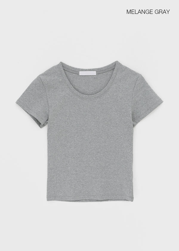 Lilbet Slim Fit U-Neck Short Sleeve Tee