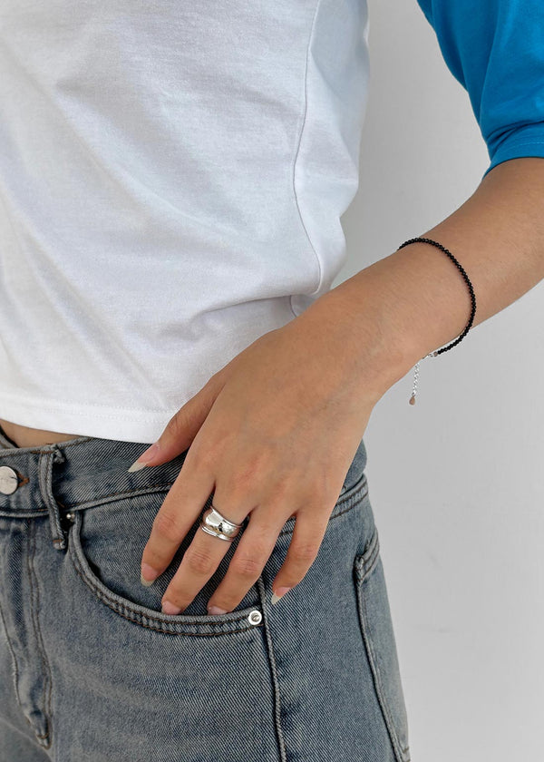 (silver 925)winner Color Mini Bead Bracelet