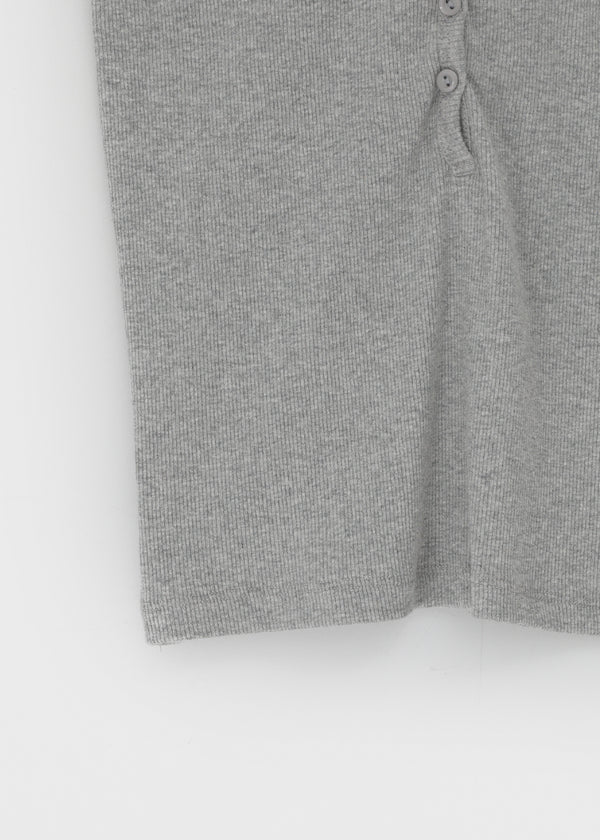 Beroli Ribbed Button Sleeveless