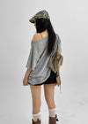 Royton Overfit Off-shoulder Short Sleeve T-shirt