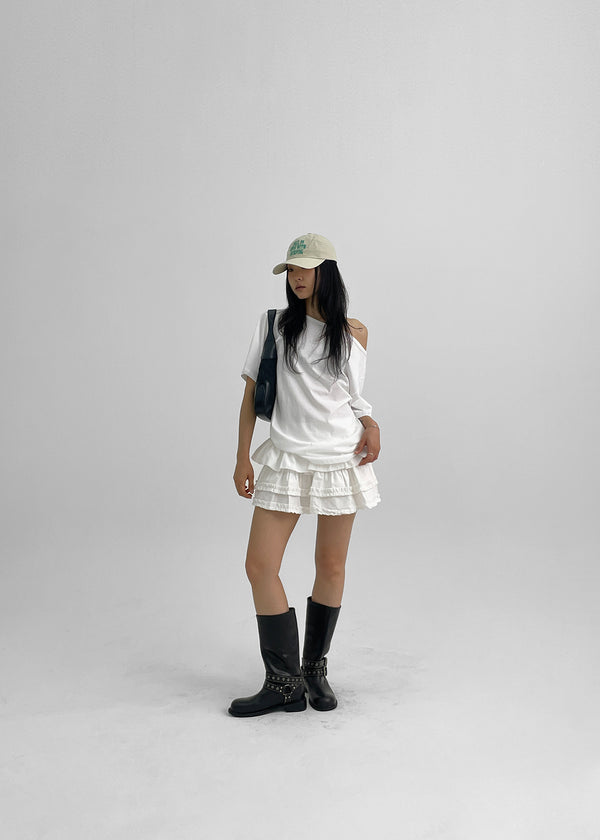 Royton Overfit Off-shoulder Short Sleeve T-shirt