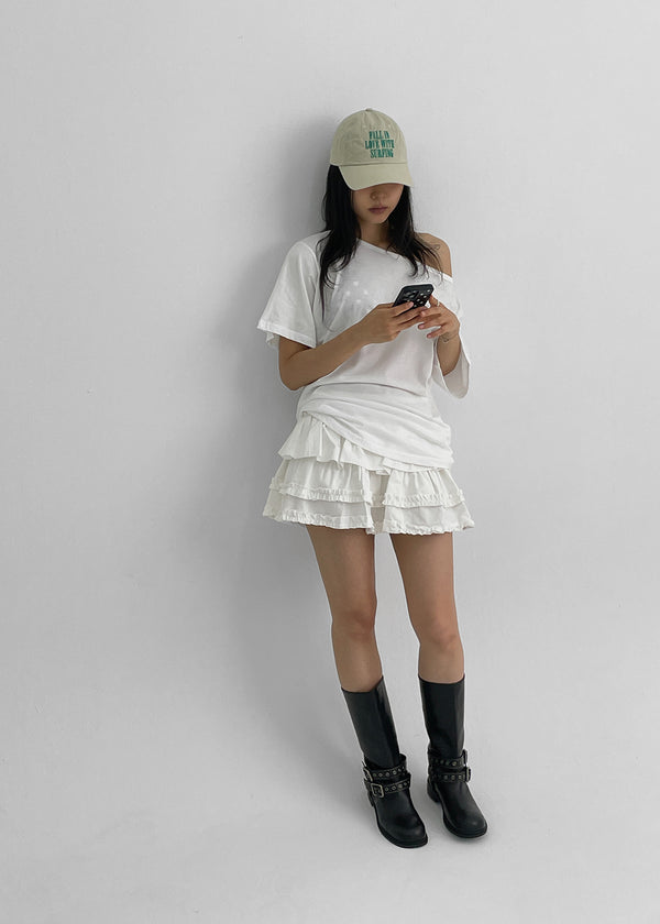 Royton Overfit Off-shoulder Short Sleeve T-shirt