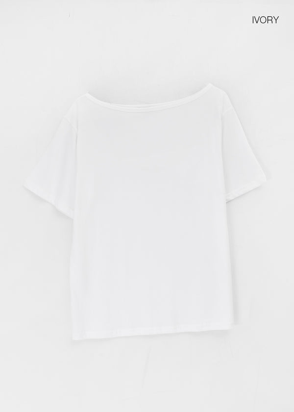 Royton Overfit Off-shoulder Short Sleeve T-shirt