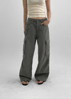 Crank Cotton Wide Cargo Pants