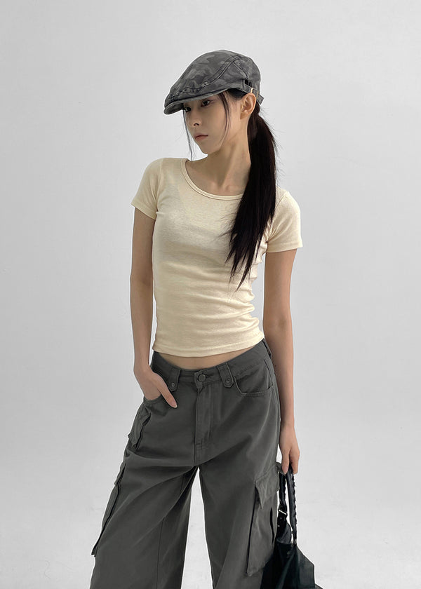 Crank Cotton Wide Cargo Pants
